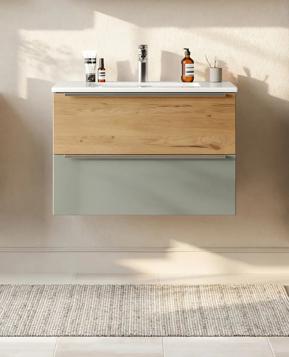 loftscape Moleires Einzelwaschtisch 80cm | Grün