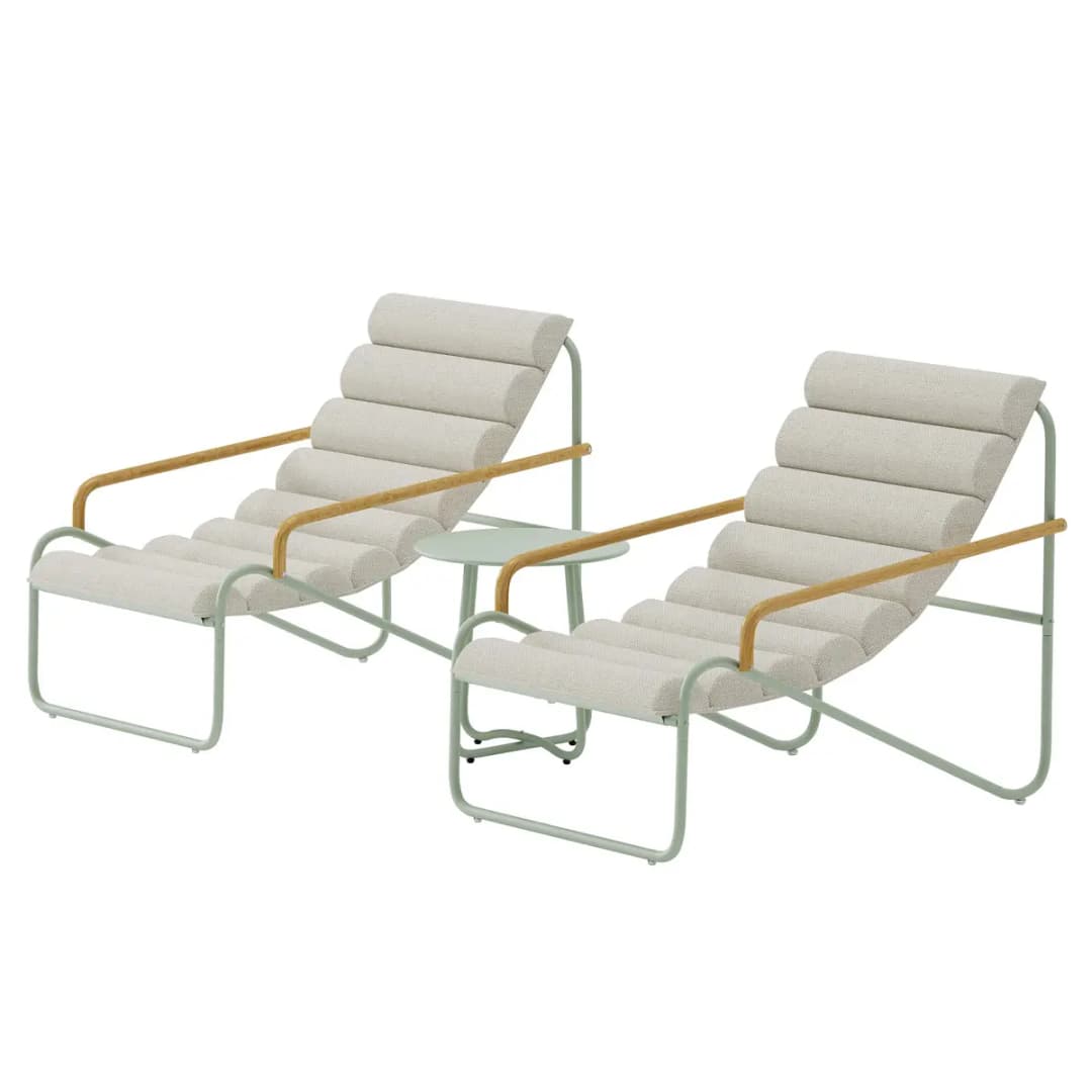 Loungesesselset Lizhi 3-tlg | Beige