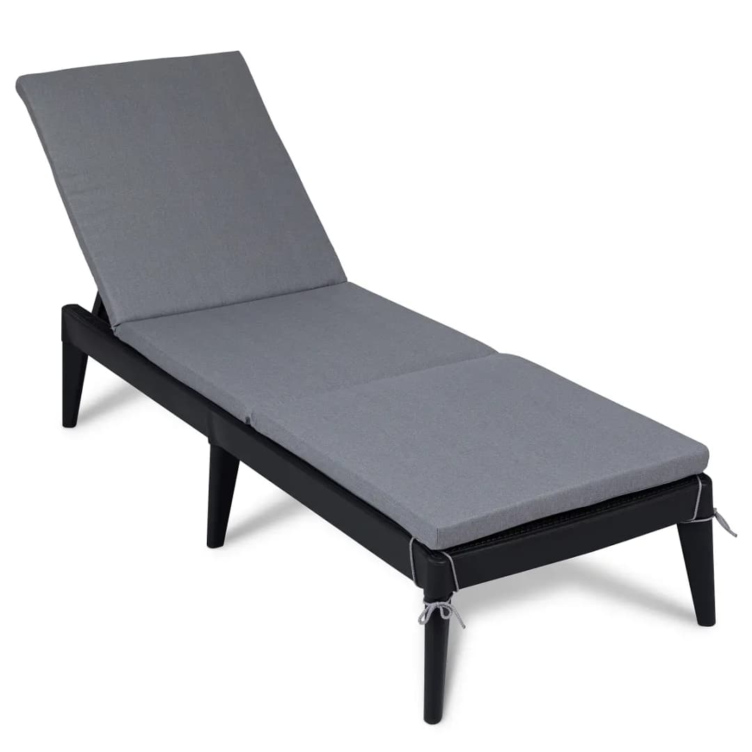 Verstellbare Gartenliege Sirolo Typ B | Schwarz