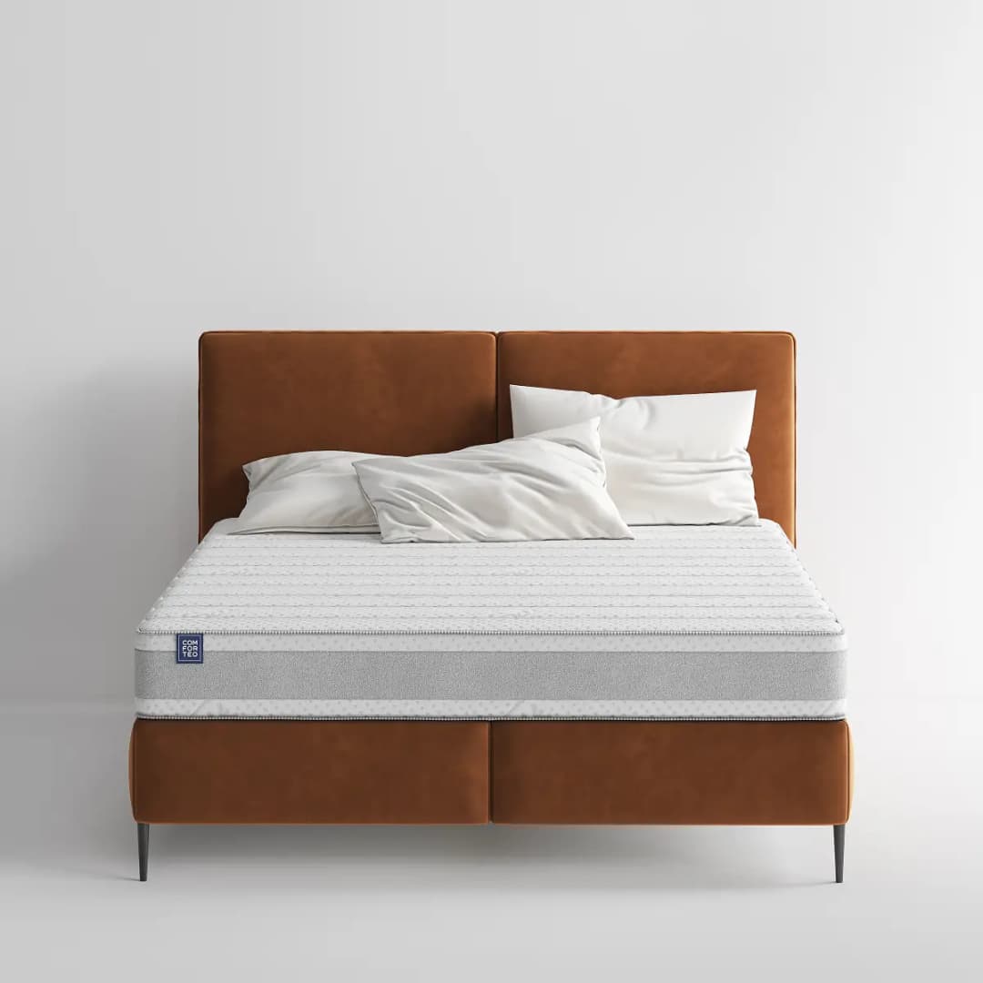 loftscape Tonnentaschenfederkernmatratze 200 x 200cm Grau/Weiß | Grau