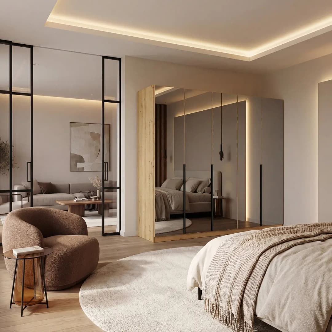 rauch Orange Drehtürenschrank Skyla Typ A | Holztöne