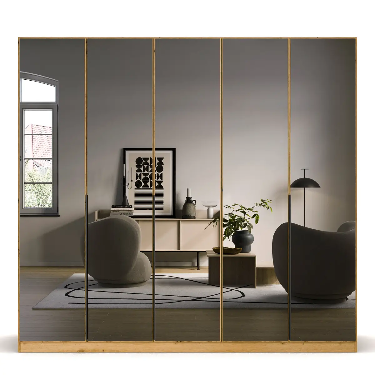 rauch Orange Drehtürenschrank Skyla Typ A | Holztöne