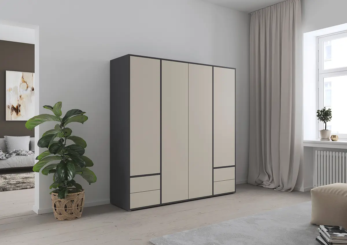 rauch Blue Drehtürenschrank Nabila 187cm | Grau