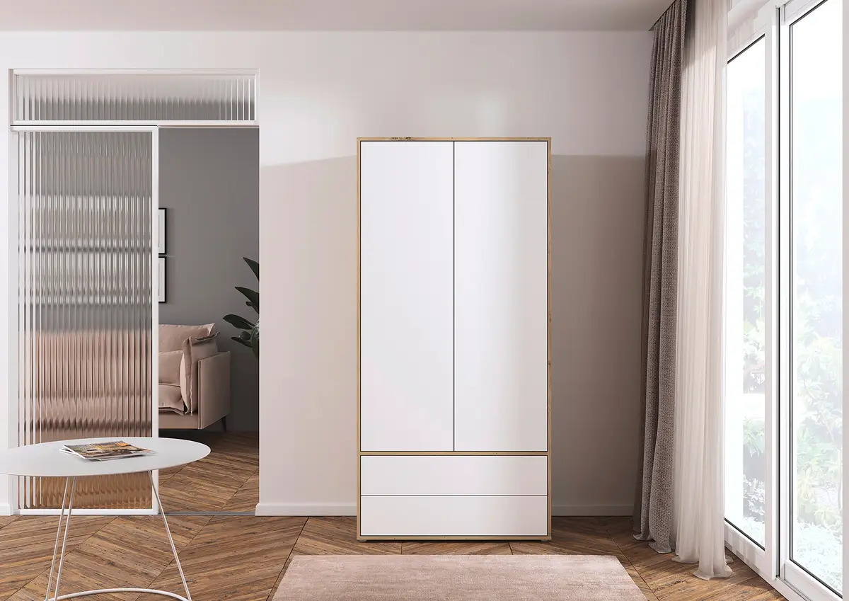 rauch Blue Drehtürenschrank Nabila | Holztöne