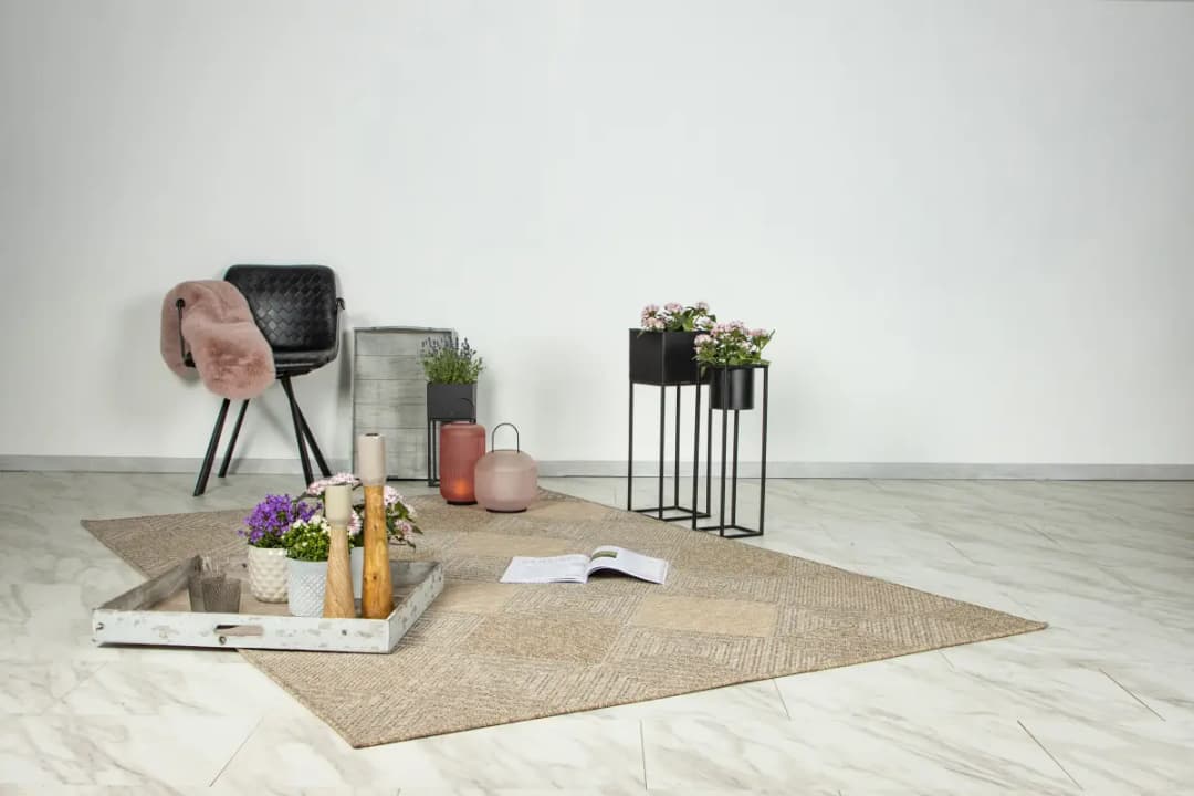 Kayoom Kurzflorteppich Sindra 425 | Beige