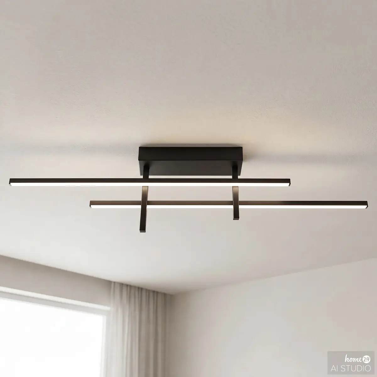 Eglo LED-Deckenleuchte TREPILIANO | Schwarz