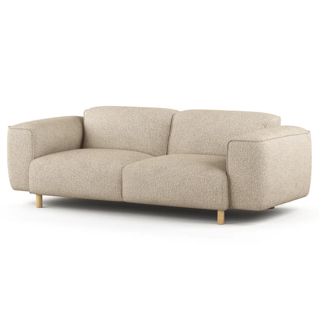 2,5-Sitzer Sofa Beige Webstoff Amaris | Beige