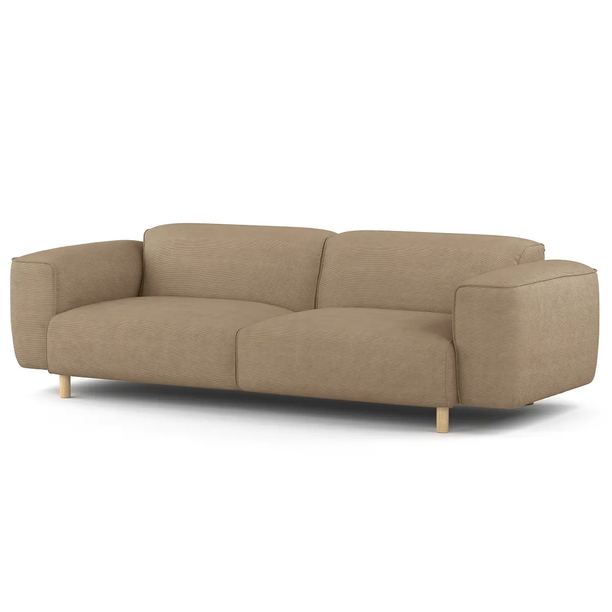 3-Sitzer Sofa Braun Cordstoff Snor | Braun
