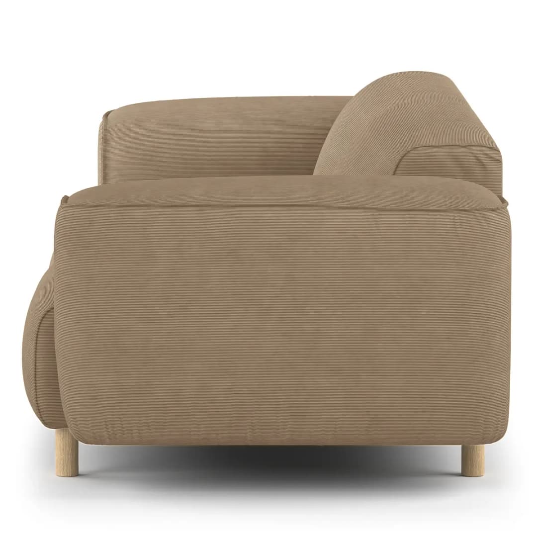 3-Sitzer Sofa Braun Cordstoff Snor | Braun