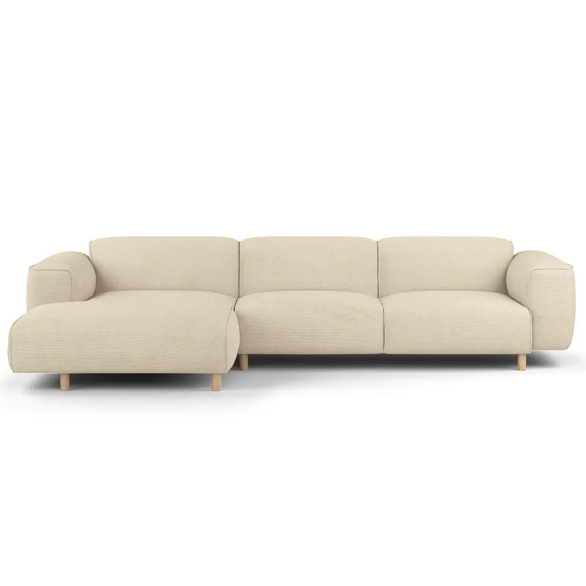 Studio Copenhagen Ecksofa 2,5-Sitzer mit Longchair | Beige