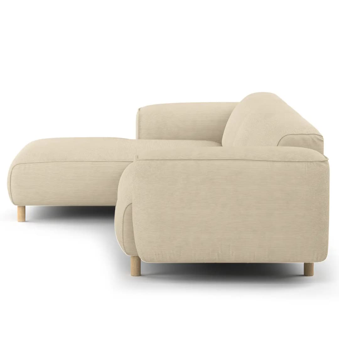 Studio Copenhagen Ecksofa 2,5-Sitzer mit Longchair | Beige