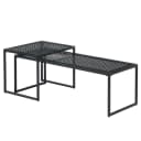 loftscape Couchtisch Linkom 2-teilig | Schwarz
