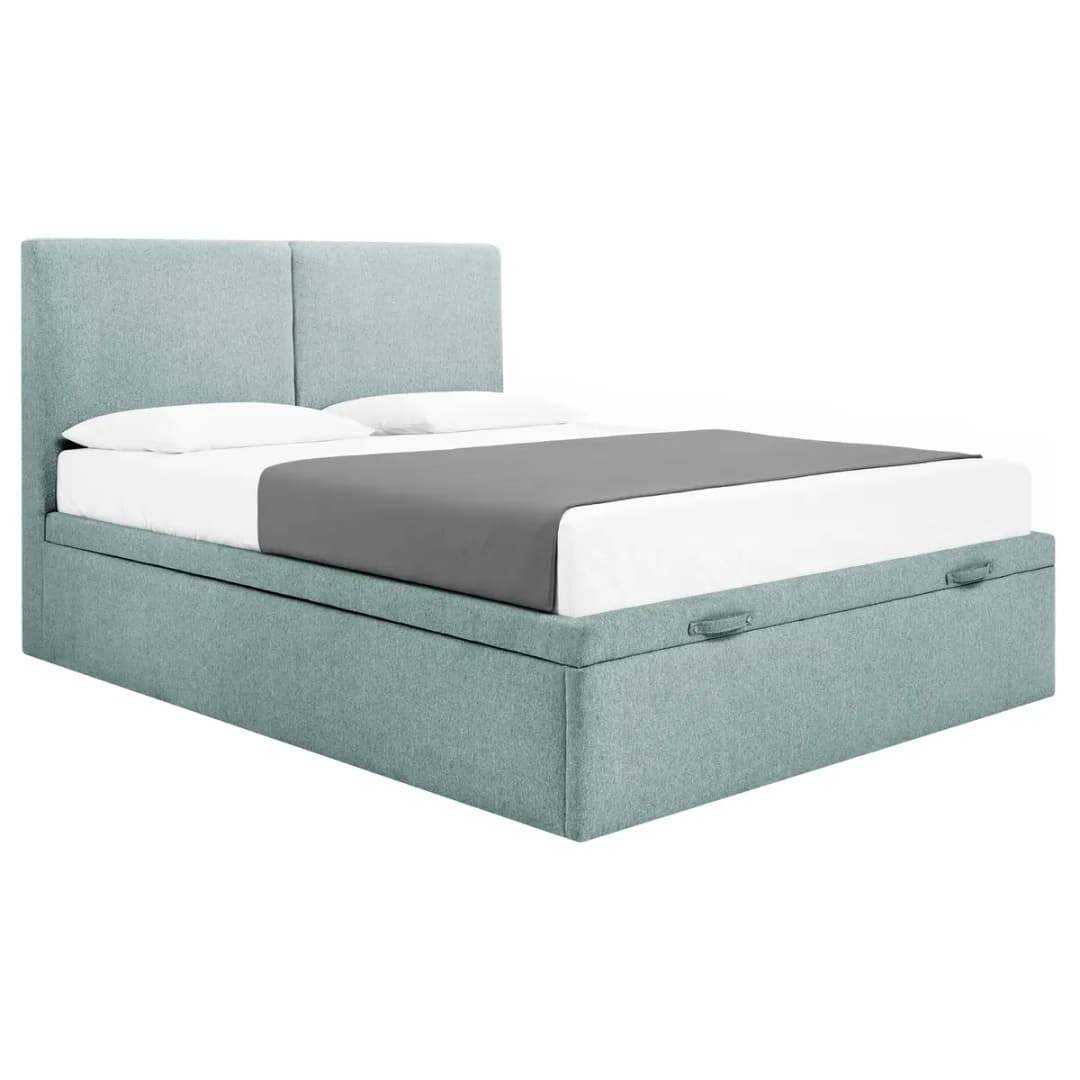 Boxspringbett 160 x 200cm Webstoff Genia | Blau