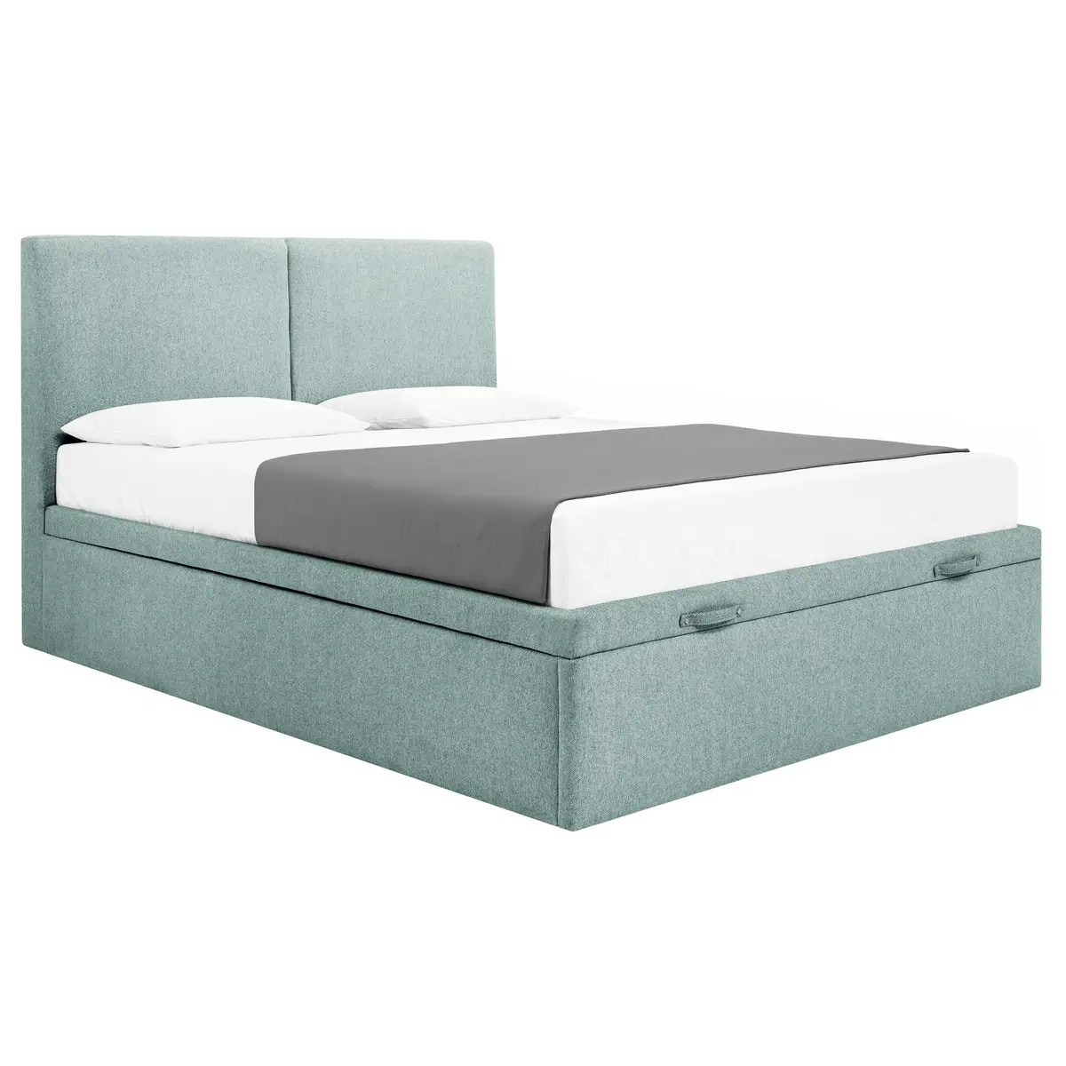 Boxspringbett 160 x 200cm Webstoff Genia | Blau