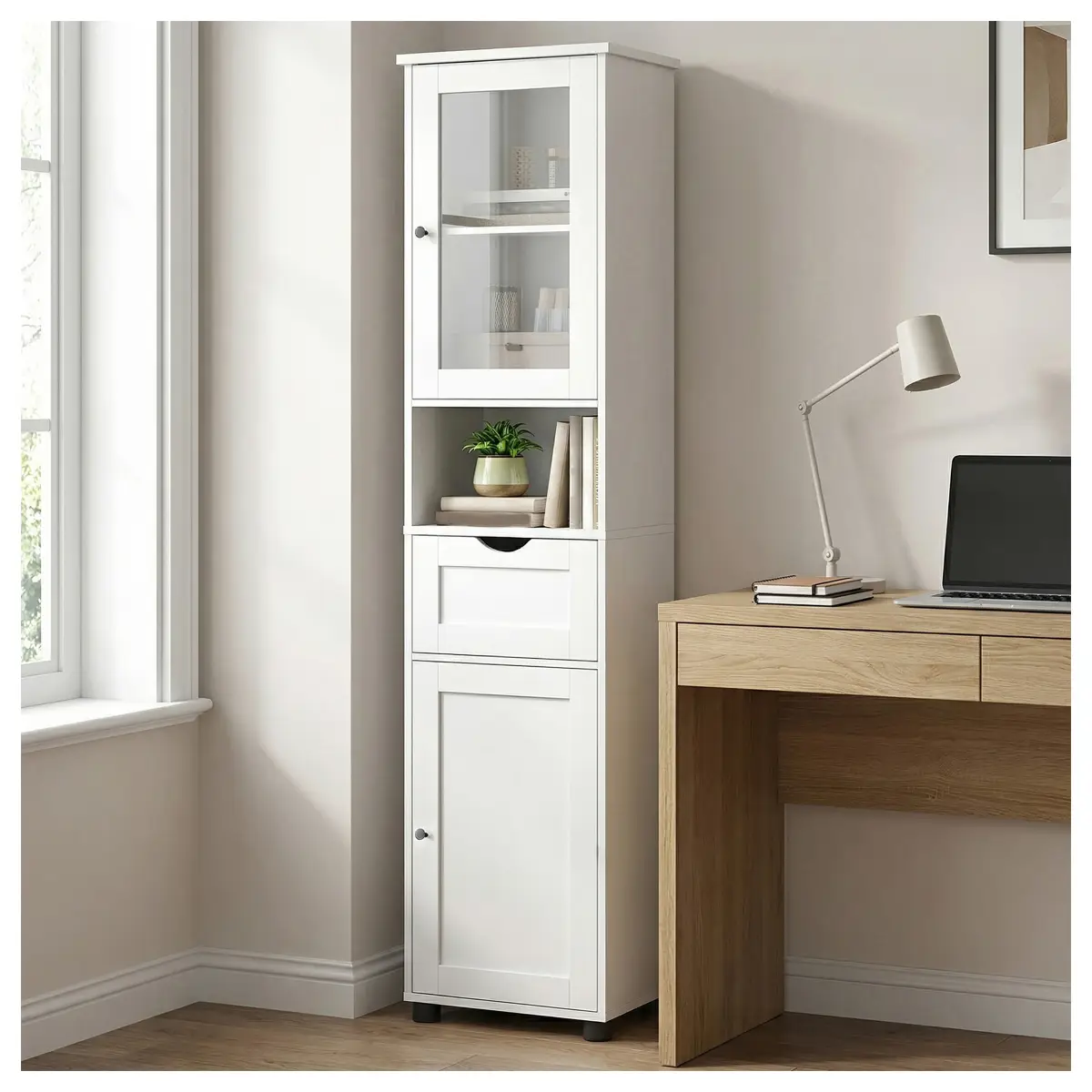 loftscape Hochschrank Odongk | Weiß