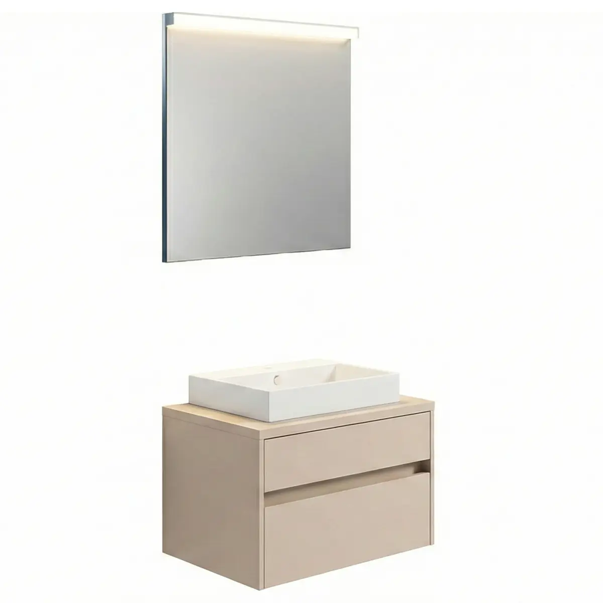 Badset Unique 2-teilig vormontiert 70cm Beige/Kaschmir | Beige