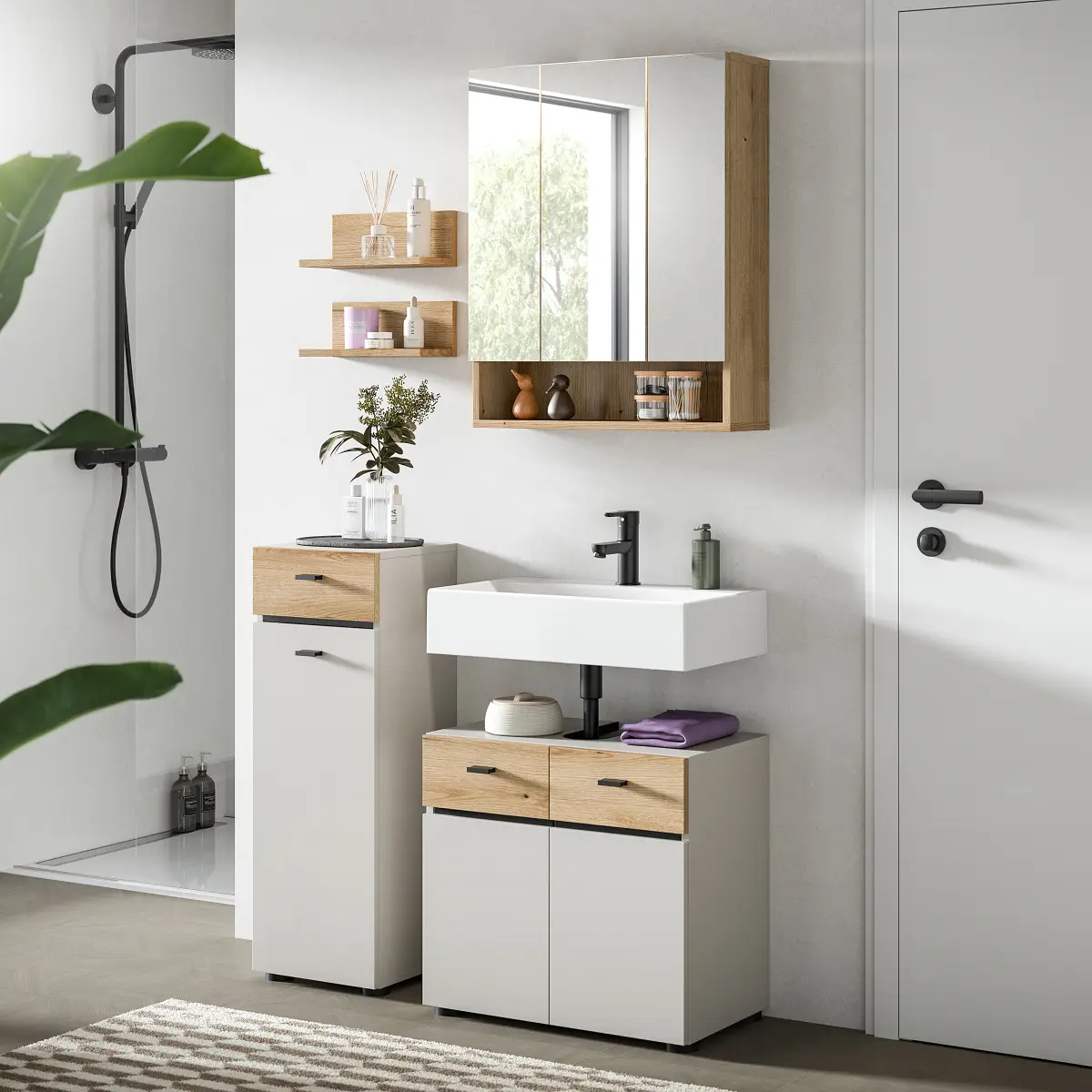 Badset Aqua 4-teilig Kombi A | Beige