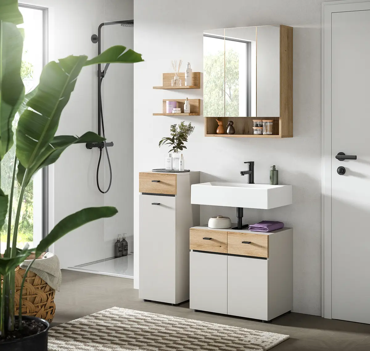 Badset Aqua 4-teilig Kombi A | Beige