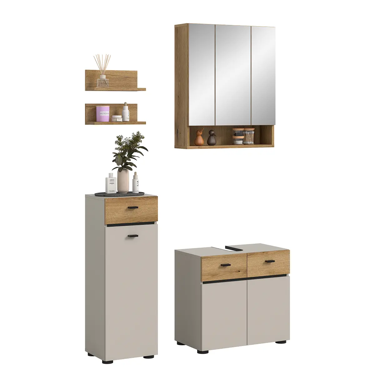 Badset Aqua 4-teilig Kombi A | Beige