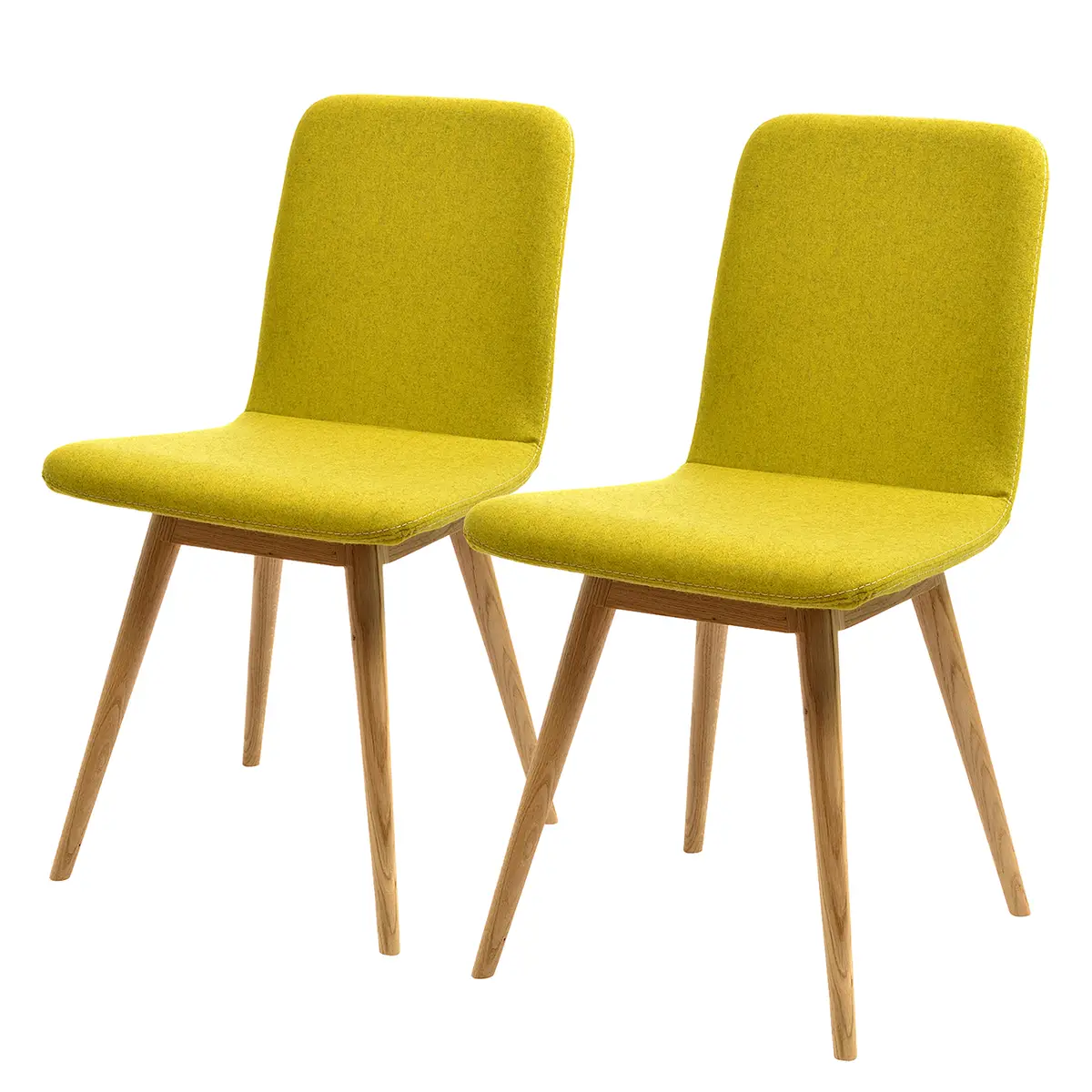 Polsterstuhl 2er-Set | Gelb
