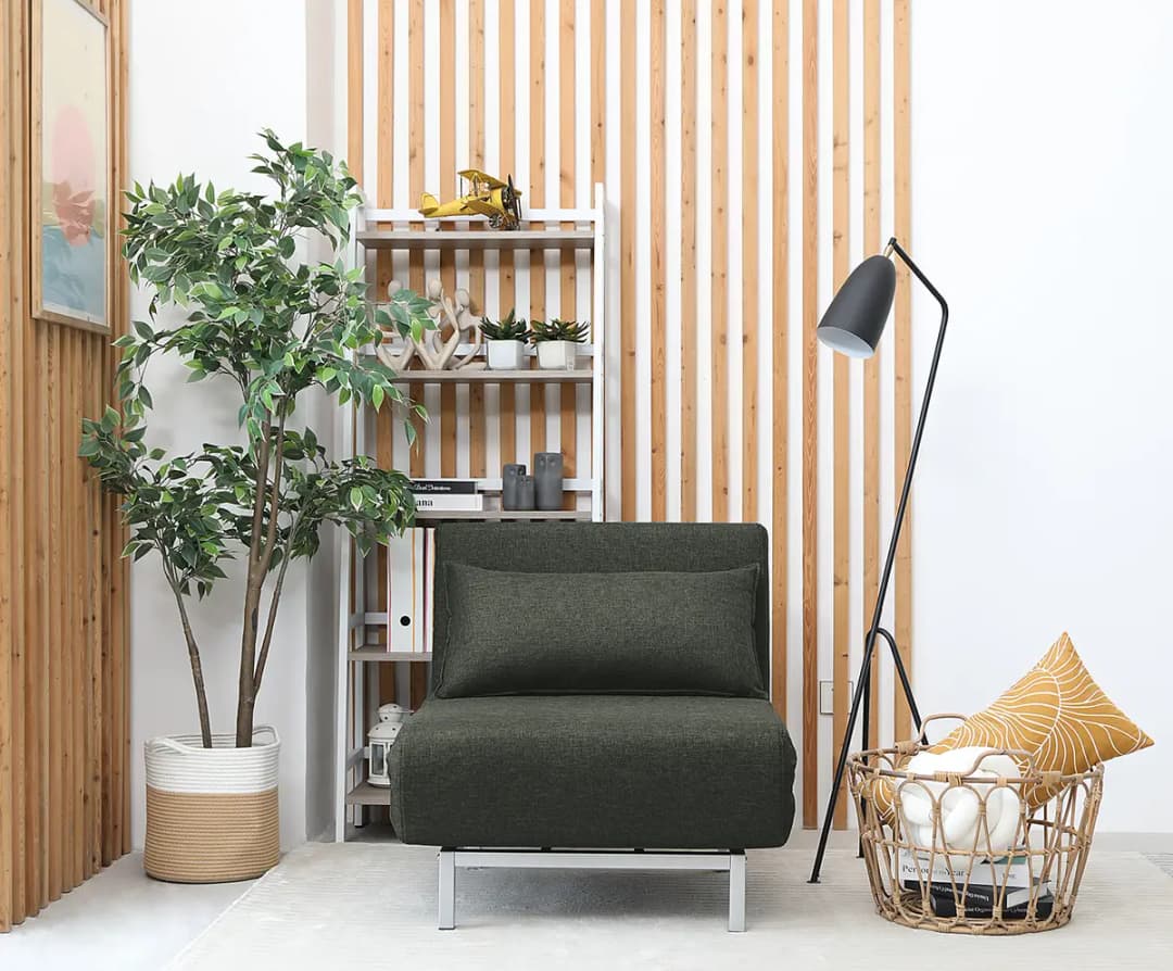 Schlafsessel CARMACK Grau/Dunkelgrau Webstoff Lyn | Grau