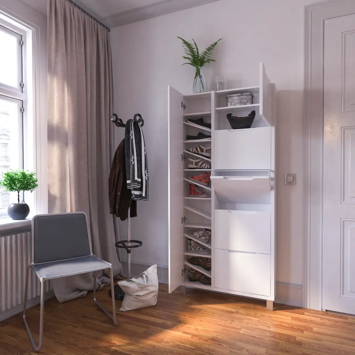 Schuhschrank MiPuro | Weiß