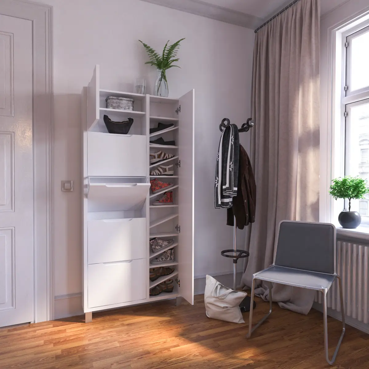 Schuhschrank MiPuro | Weiß