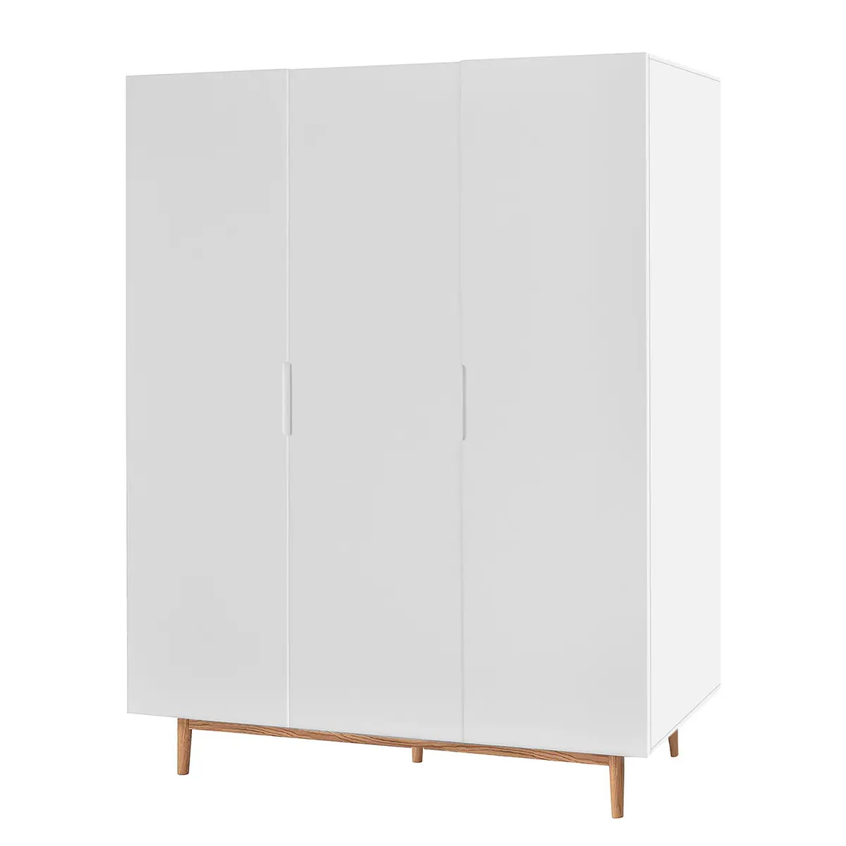 Drehtürenschrank 154cm Weiß/Weiß | Weiß