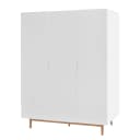 Drehtürenschrank 154cm Weiß/Weiß | Weiß