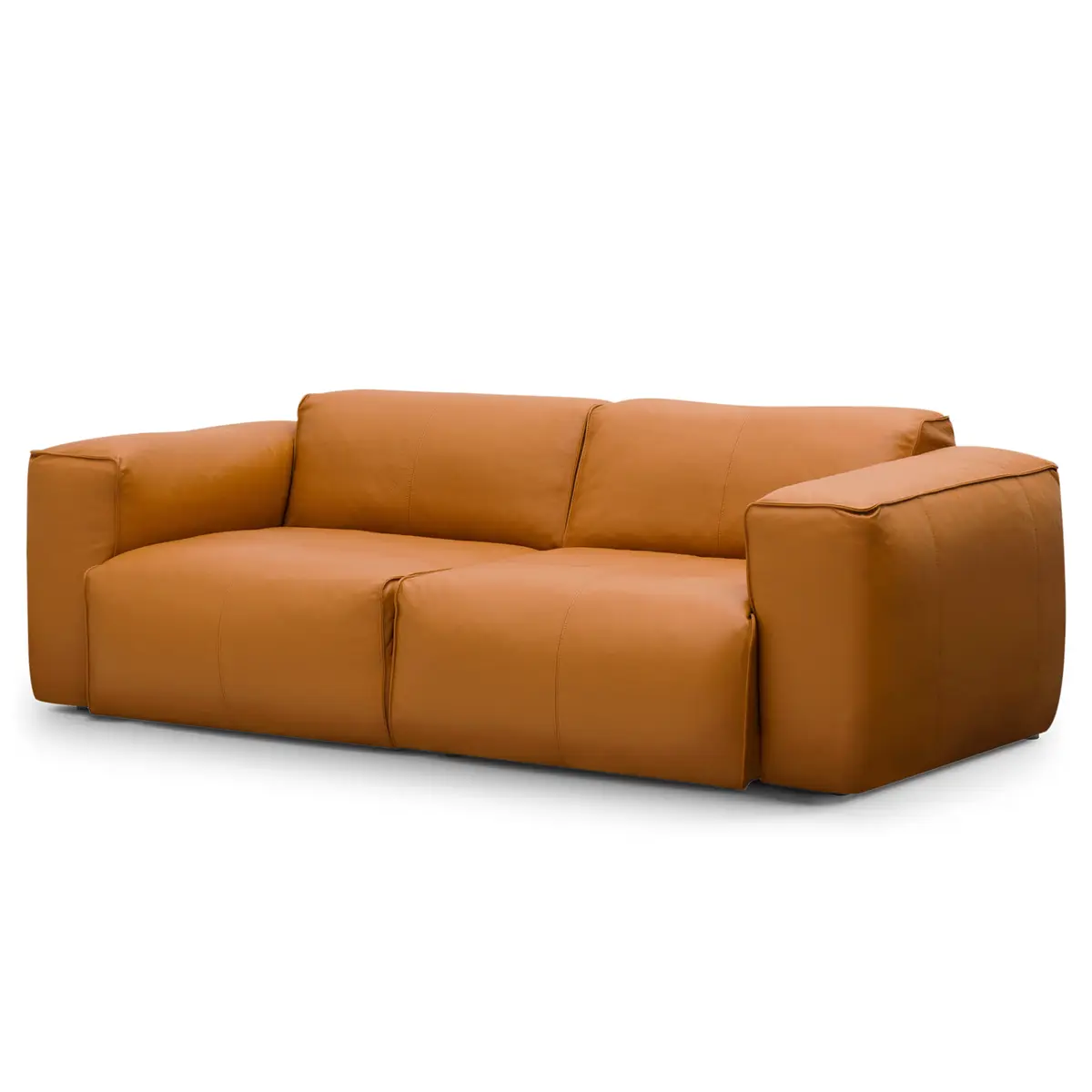 2-Sitzer Sofa Braun Echtleder Neka | Braun