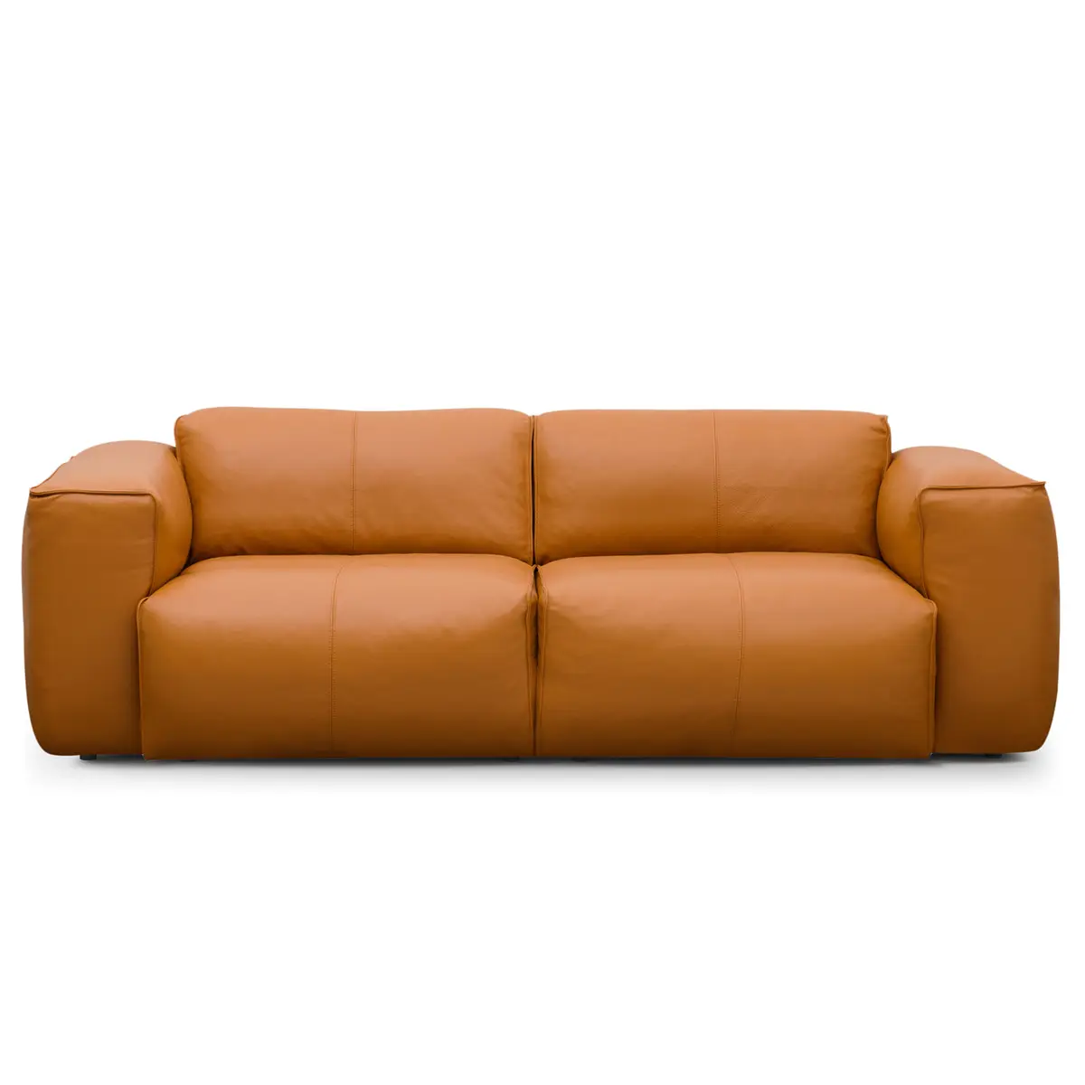 2-Sitzer Sofa Braun Echtleder Neka | Braun