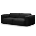 2-Sitzer Sofa Schwarz Echtleder Neka | Schwarz
