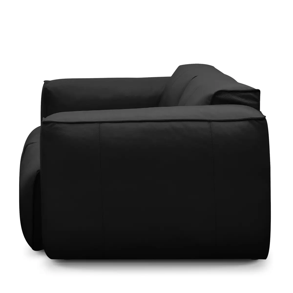 2-Sitzer Sofa Schwarz Echtleder Neka | Schwarz