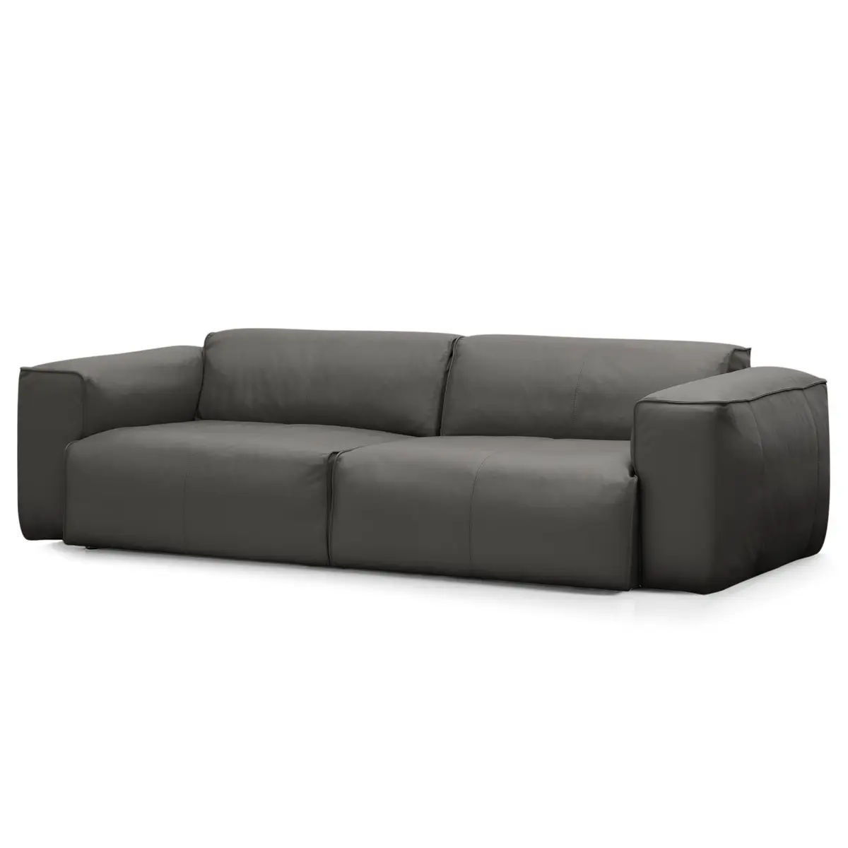 3-Sitzer Sofa Grau Echtleder Neka | Grau