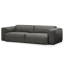 3-Sitzer Sofa Grau Echtleder Neka | Grau