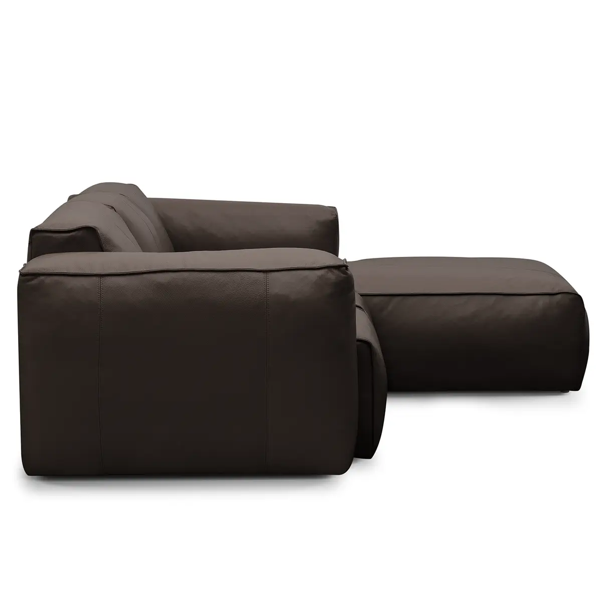 Ecksofa 3-Sitzer mit Longchair Neka | Braun