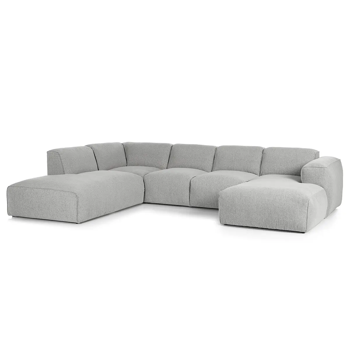 Wohnlandschaft Grau Webstoff Saia | Grau