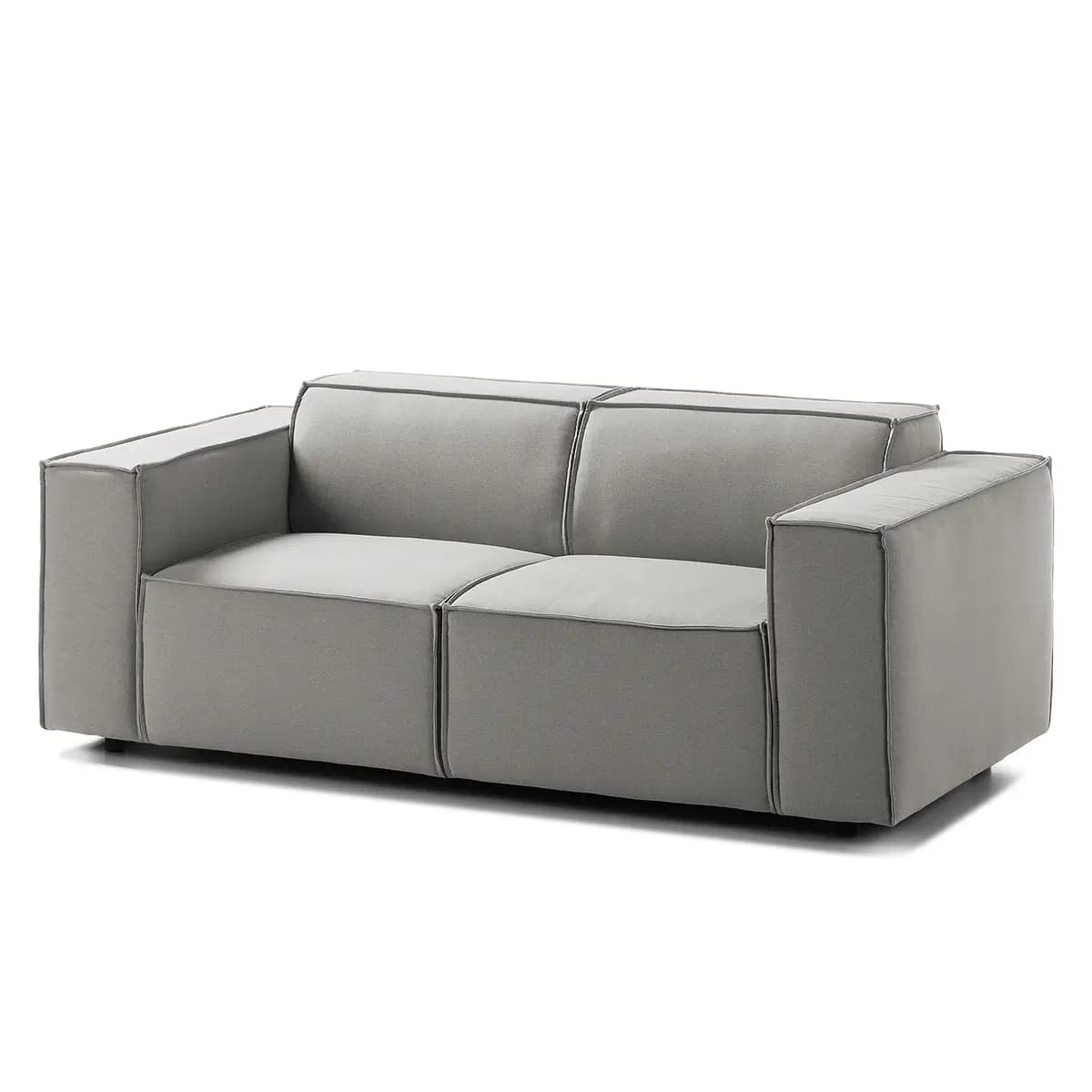 2-Sitzer Sofa Grau/Graubraun Webstoff Osta | Braun
