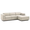 Ecksofa mit Longchair Osta | Weiß