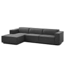 Ecksofa mit Longchair Osta | Grau