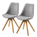 Polsterstuhl Aledas im 2er Set | Grau