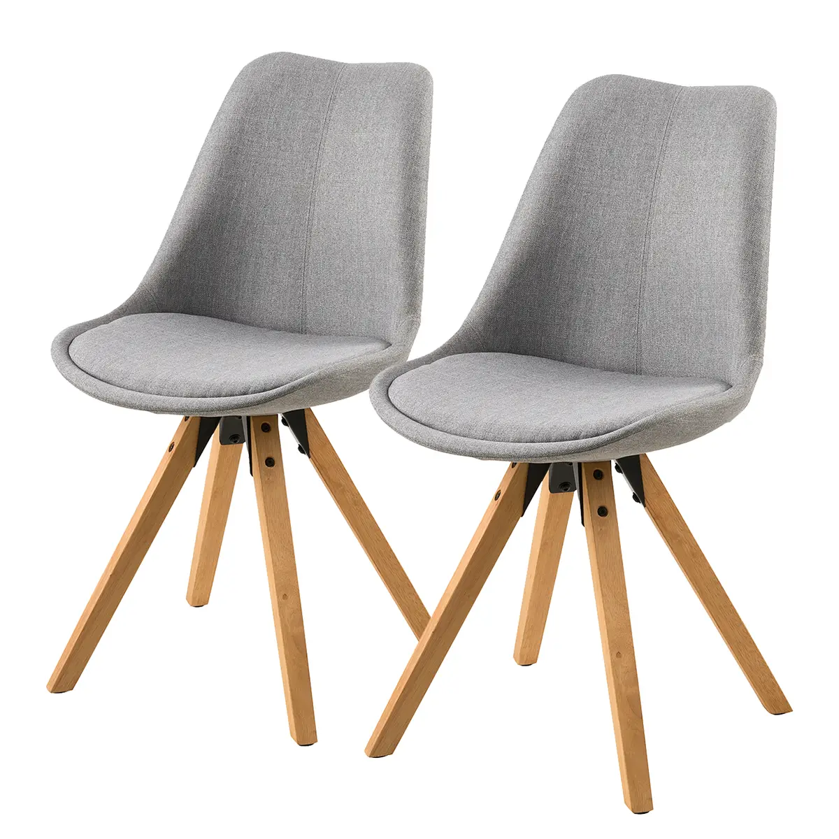 Polsterstuhl Aledas im 2er Set | Grau