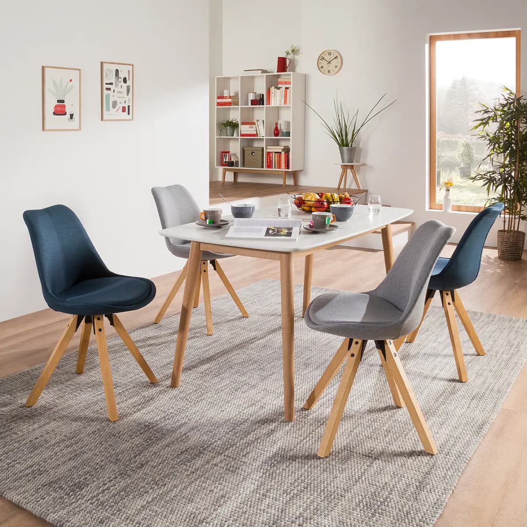 Polsterstuhl Aledas im 2er Set | Grau