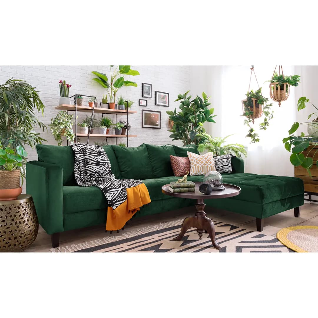Ecksofa Elnora | Grün