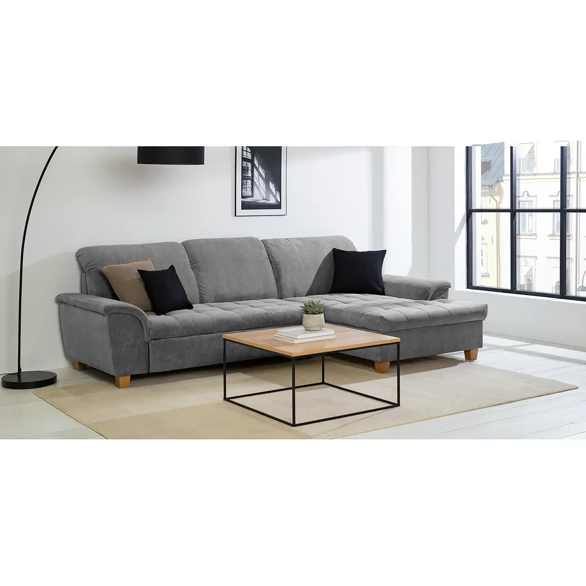 Ecksofa Charlo | Grau