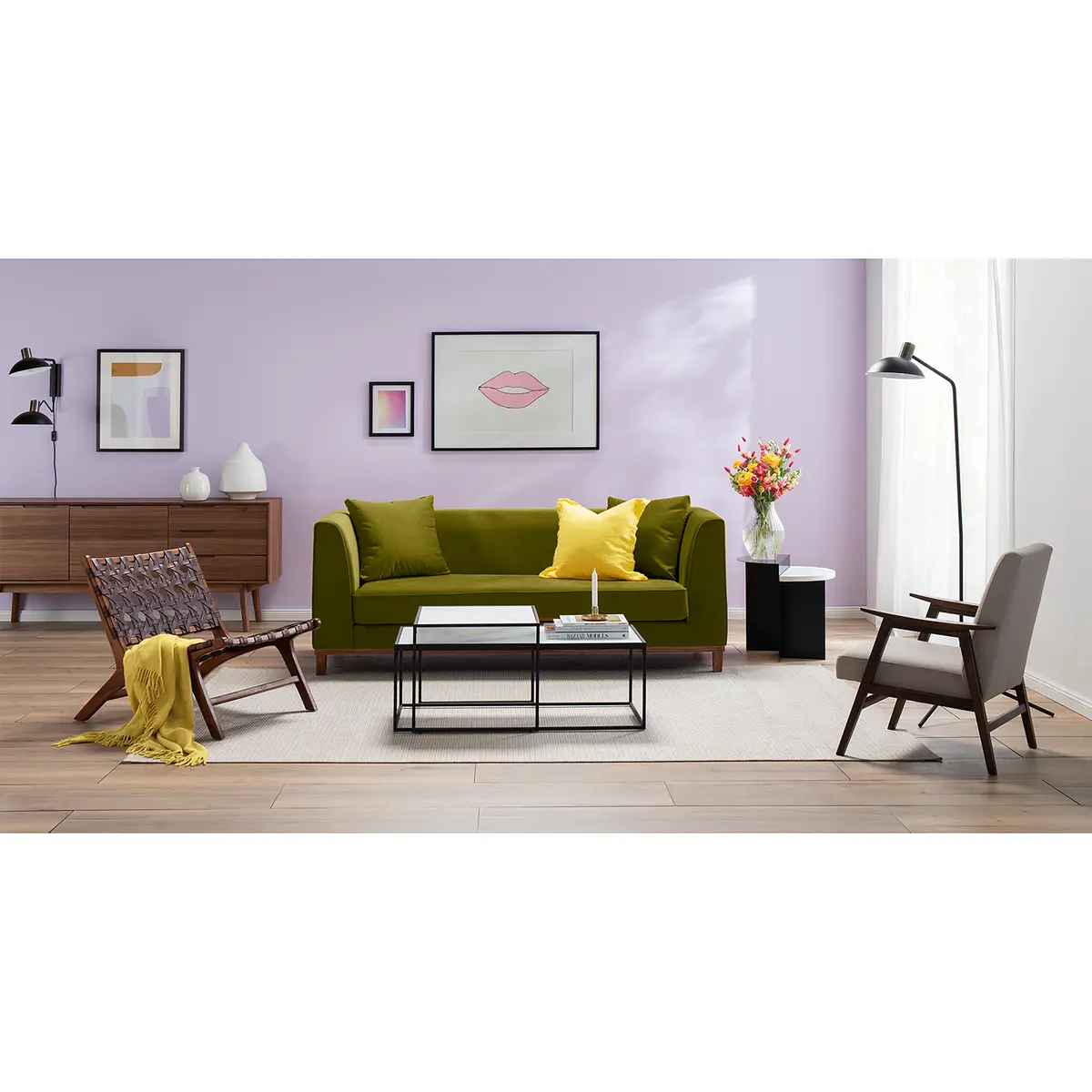 3-Sitzer Sofa Madhu | Grün