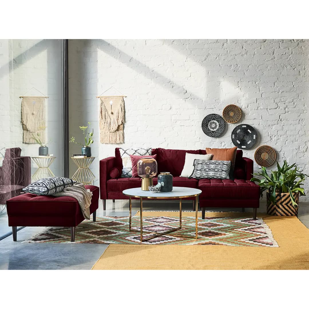 Ecksofa Pauno | Rot