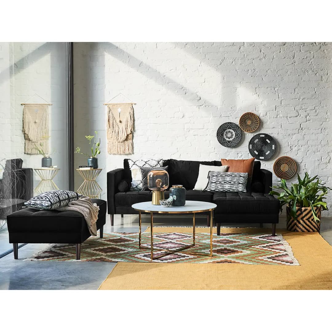Ecksofa Pauno | Schwarz