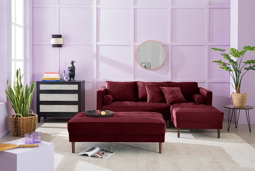 Ecksofa Pauno | Rot