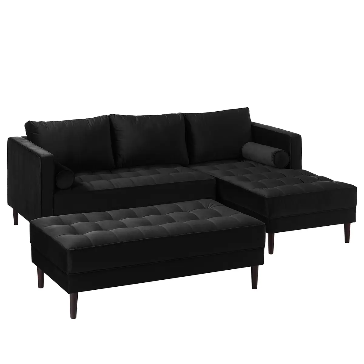 Ecksofa Pauno | Schwarz